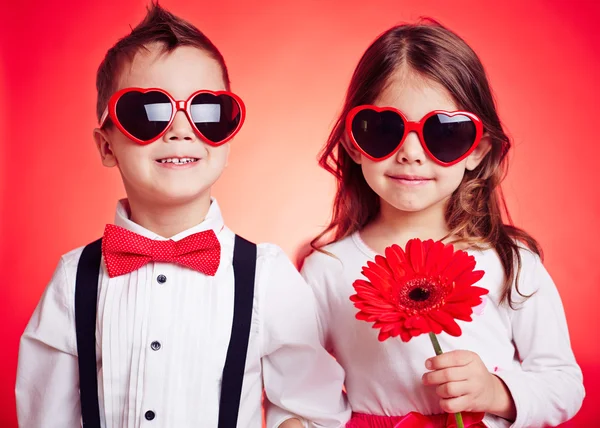 Casal de filhos bonitos — Fotografia de Stock