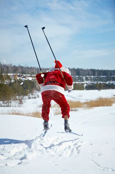 Santa Claus Esquí —  Fotos de Stock