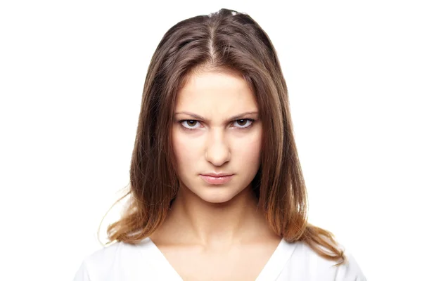 Displeased gloomy woman — Stock Photo, Image