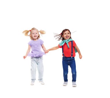 casual giyim holding içinde şirin kızlar