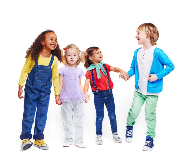 Entzückende kleine Kinder in Freizeitkleidung — Stockfoto