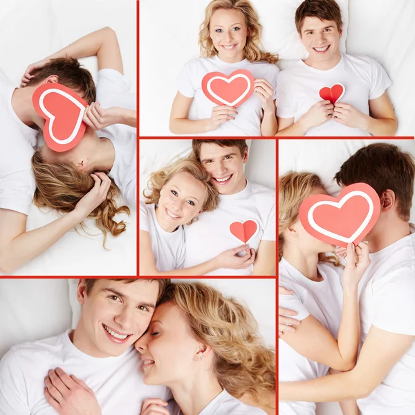 Junges Paar beim Valentinstag-Urlaub — Stockfoto