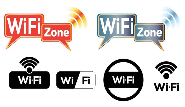 Wireless Wifi Icon Символ Сигнала Internet Connection Удаленный Доступ Интернет — стоковый вектор