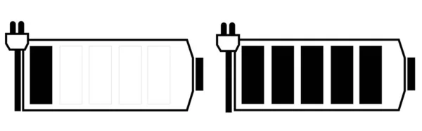 Indicador Nivel Carga Batería Conjunto Iconos Batería — Vector de stock