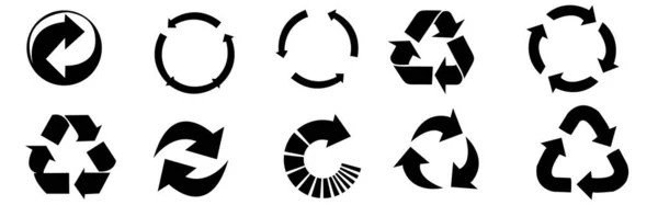 Recycle Icon Collection Set Recycle Signs Recycle Recycling Symbol — Stock Vector