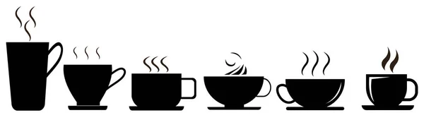 コーヒーカップのアイコンセット ベクトル — ストックベクタ