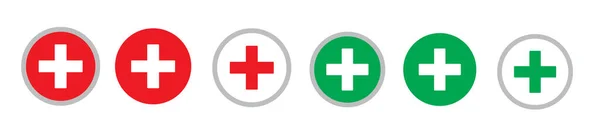 Collection First Aid Icons Symbol Vector — Stock vektor