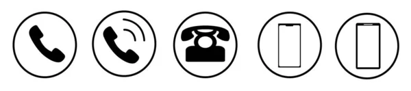 Ícone Telefone Contato Ícone Chamada Móvel —  Vetores de Stock