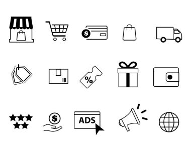 E-ticaret simgeleri ana hatları