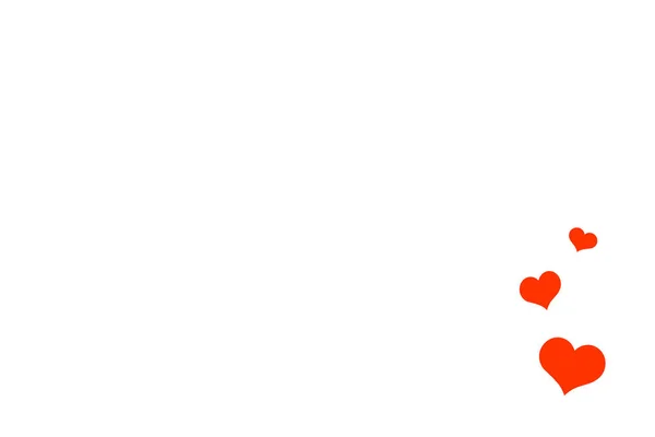Απεικόνιση Τρεις Κόκκινες Καρδιές Λευκό Φόντο Σύμβολο Της Αγάπης — Φωτογραφία Αρχείου