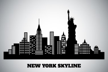 bir New York siyah-beyaz manzarası