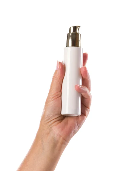 Beautiful tube  in woman's hand — Stock Photo, Image