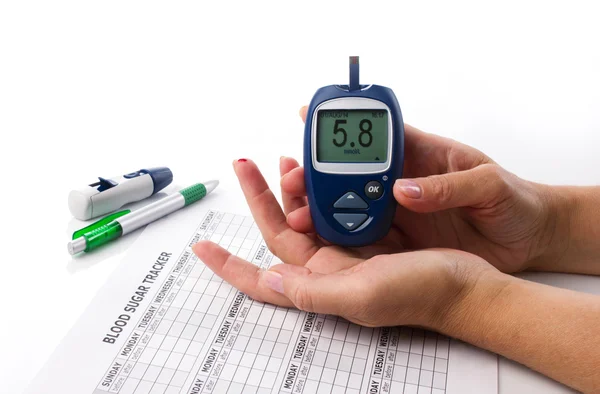 Prueba de diabetes — Foto de Stock