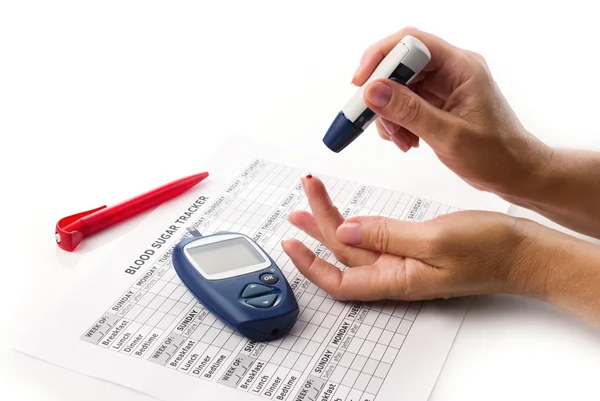 Diabetes test — Stockfoto