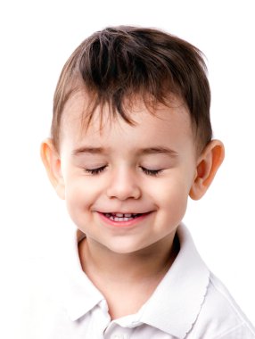 gözleri kapanış ile küçük çocuk