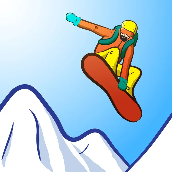 Snowboardista — Wektor stockowy