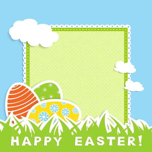 Yumurtalı Paskalya kartı — Stok Vektör