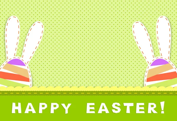 Paskalya tavşanı ve yumurta ile arka plan — Stok Vektör