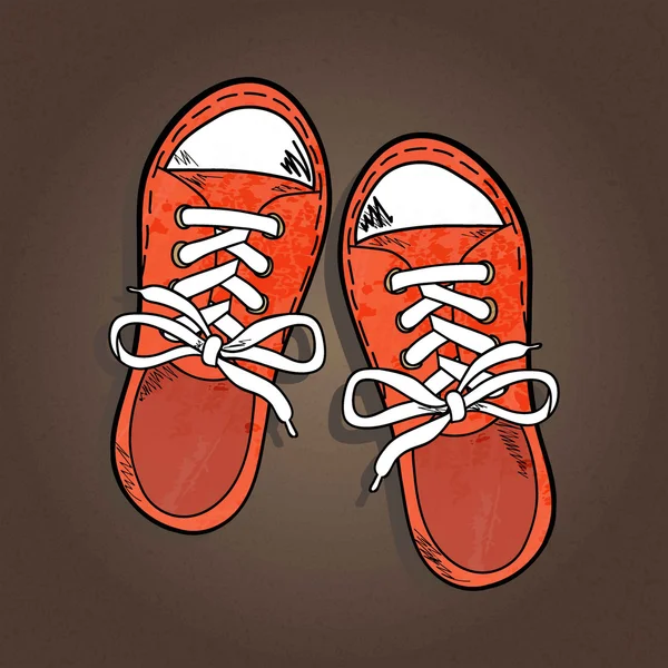 Pair sneakers — Stock Vector