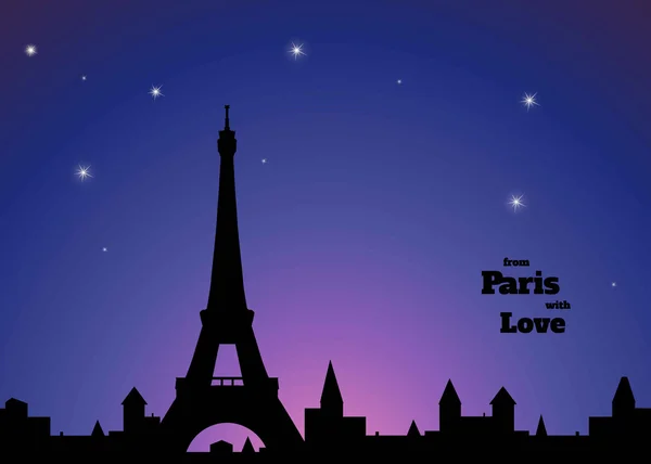 Paris, night — Stock Vector