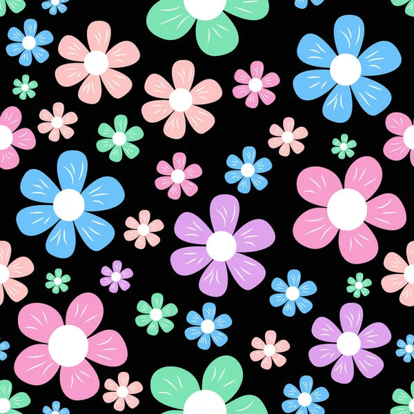 Simple flowers pattern — Stock Vector