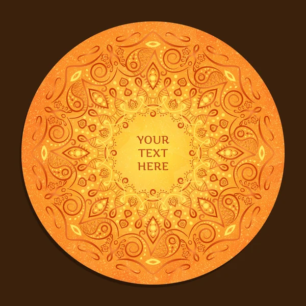 Mandala, marco redondo — Archivo Imágenes Vectoriales