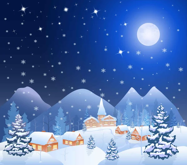 Christmas village 2015 — Stock Vector