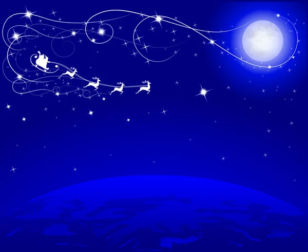 クリスマスの青い惑星 — ストックベクタ