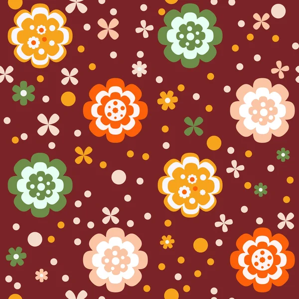 Bloemen naadloos patroon — Stockvector