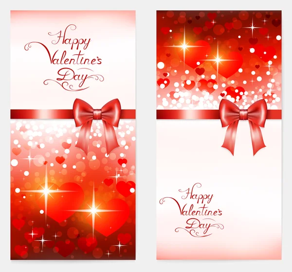 Twee valentine kaart — Stockvector