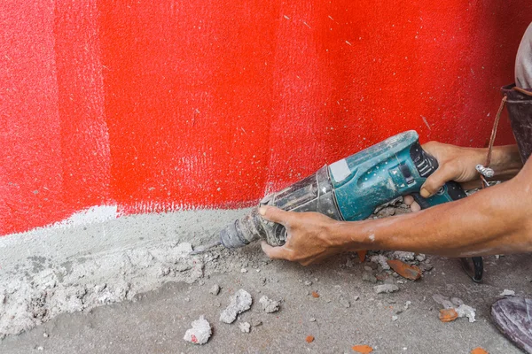 Worker drill — Stock Photo, Image