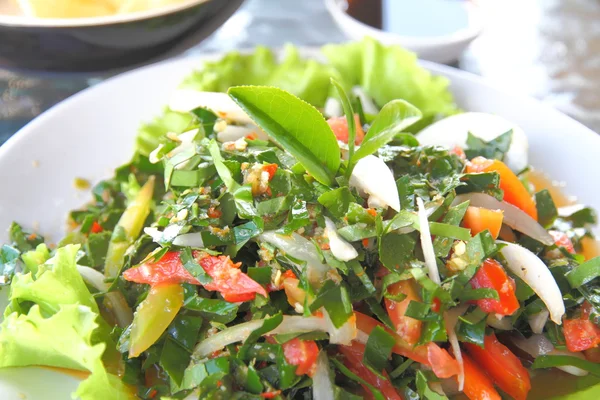 Würzige Salattee-Blatt — Stockfoto