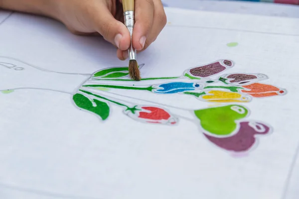 Pittura vaso di fiori — Foto Stock