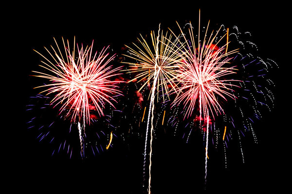 fireworks on new year 's eve