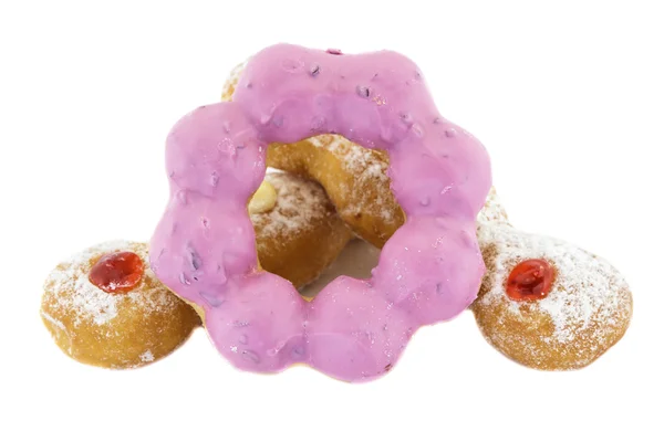 Trio de donut e anel de donut — Fotografia de Stock