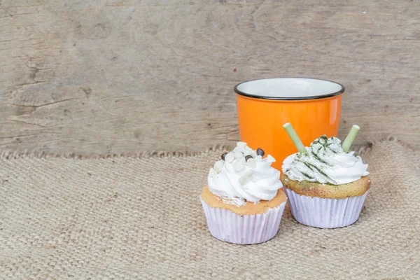 Coffee and Cupcake — Stock Photo, Image