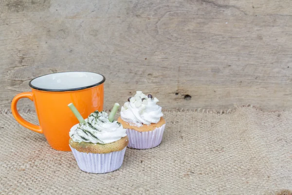 Caffè e cupcake — Foto Stock