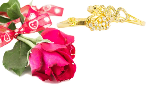 Rosa e Bracciale — Foto Stock