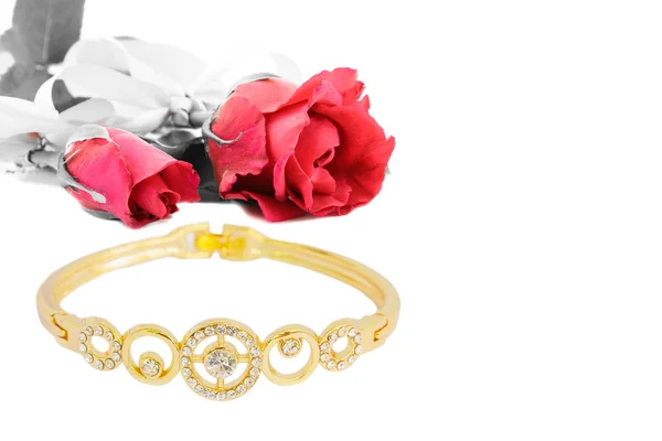 Rosa y pulsera — Foto de Stock