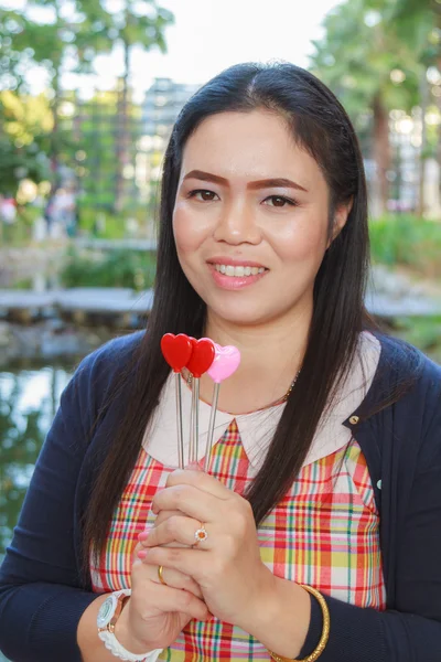 Meisje in Valentine — Stockfoto