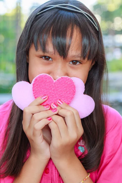 Mädchen im Valentinstag — Stockfoto