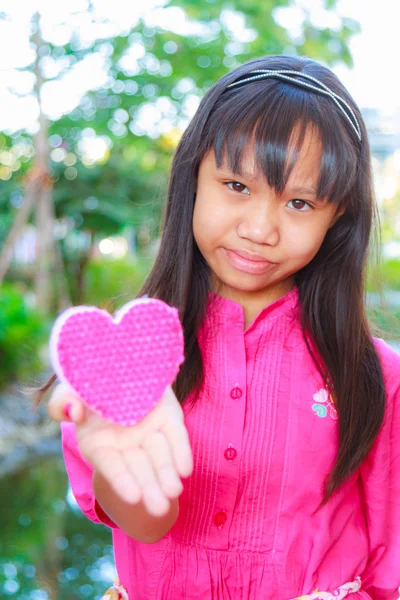 Meisje in Valentine — Stockfoto