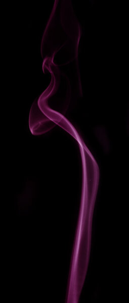 Smoke color red and purple isolated on black background.