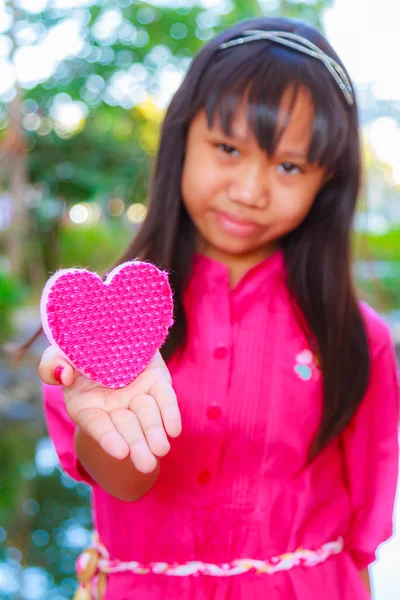 Mädchen im Valentinstag — Stockfoto