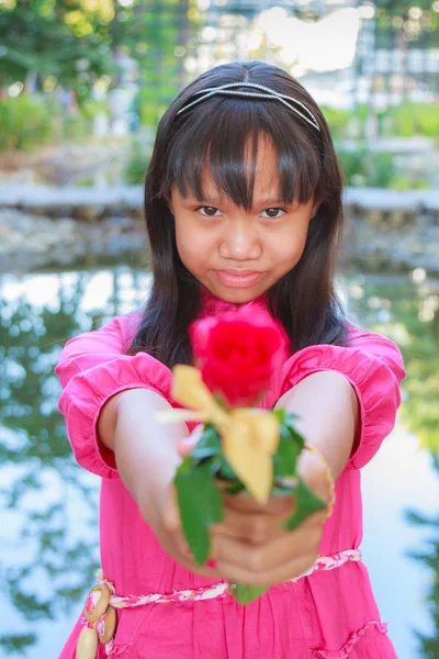 Gadis di Valentine — Stok Foto