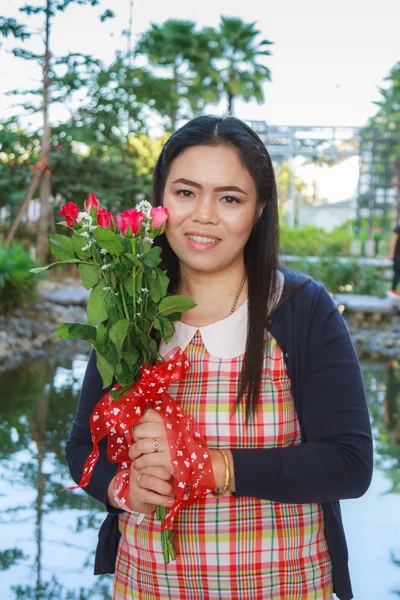 Flicka i Valentine — Stockfoto