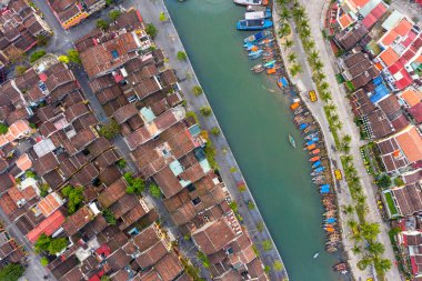Vietnam 'daki Hoi An, Antik Şehir' in havadan görünüşü