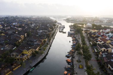 Vietnam 'daki Hoi An, Antik Şehir' in havadan görünüşü