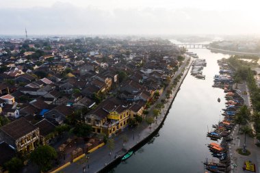 Vietnam 'daki Hoi An, Antik Şehir' in havadan görünüşü