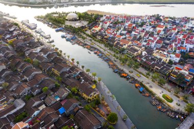 Vietnam 'daki Hoi An, Antik Şehir' in havadan görünüşü